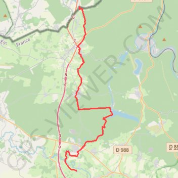De Rocroi à Murtin Bogny (Chemin de Compostelle) GPS track, route, trail