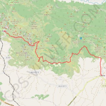 Traversée Riglos - Loarre GPS track, route, trail