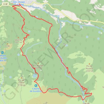 La Cascade D'Ars i Estany de Guzet GPS track, route, trail