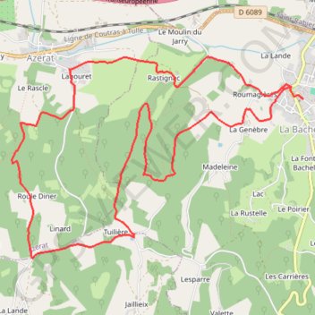 La Bachellerie - Le Château de Rastignac GPS track, route, trail