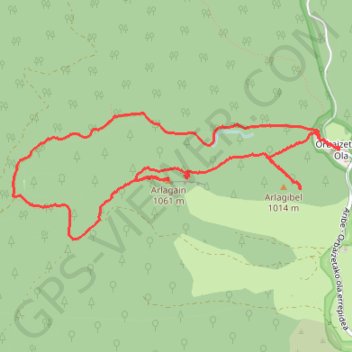 Castillo d'ARLEKIA - Grottes de LUTOA et sommet d'ARLAGAIN GPS track, route, trail