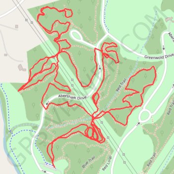 Abersham Regional Park Trail Run GPS track, route, trail