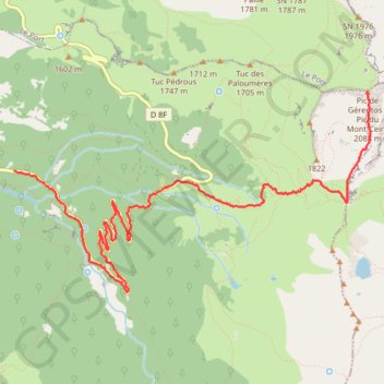 Pic de Girantes ou du Mont-Ceint GPS track, route, trail