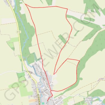 L'arbre de la Croix - Saint-Léger-lès-Domart GPS track, route, trail