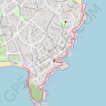 Cami de ronda à S'AGARO Catalogne sud GPS track, route, trail