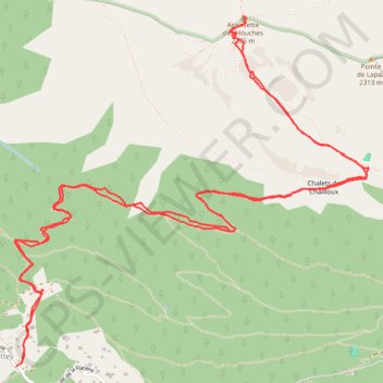 L'Aiguillette des Houches GPS track, route, trail