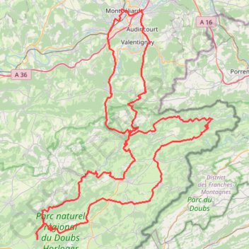 Parking Velotte, Montbéliard - Montbéliard GPS track, route, trail