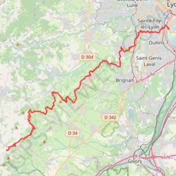 Sainte-Catherine - Lyon GPS track, route, trail