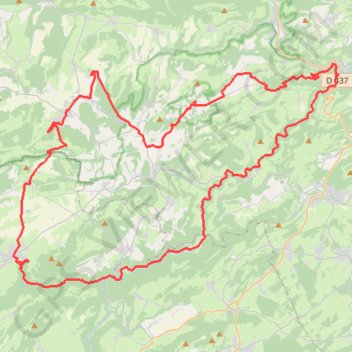 Le Château de Belvoir - Doubs GPS track, route, trail