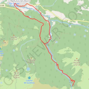 La Cascade d'Ars GPS track, route, trail