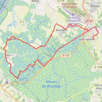 St Agnant vers Hiers 32.6 kms GPS track, route, trail