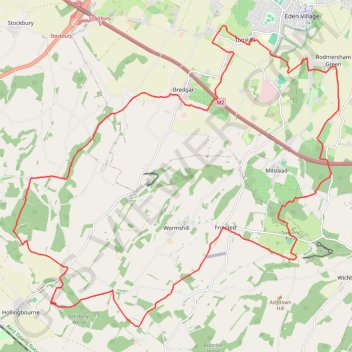 Hollingbourne Hill Loop GPS track, route, trail