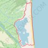 Gordons Pond Loop via Overlook and Beach in Cape Henlopen State Park GPS track, route, trail