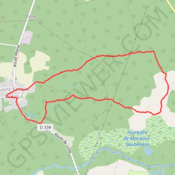 Saint-Michel-Escalus Marche du 15/01/2022 GPS track, route, trail