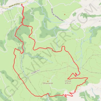 Mont Ursuya GPS track, route, trail