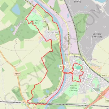Circuit du pays blanc antoing GPS track, route, trail