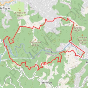 Auribeau et la siagne GPS track, route, trail