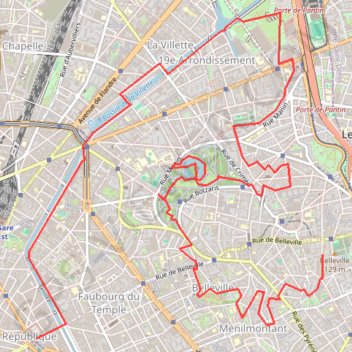 Paris - Les parcs GPS track, route, trail