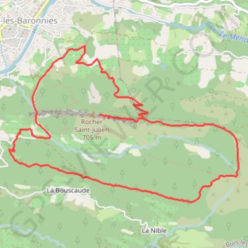 Le Rocher de Saint-Julien, Buis-les-Baronnies GPS track, route, trail