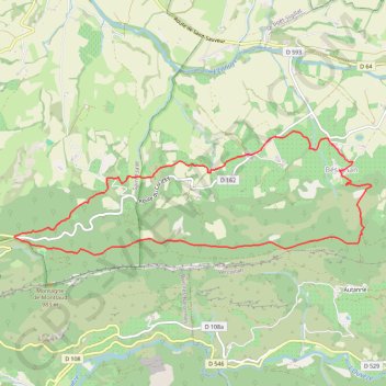 Flanc de Montlaud à partir du Col d'Ey GPS track, route, trail