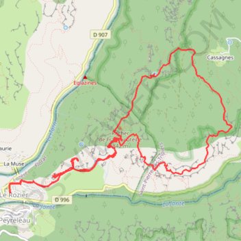 Balcons du Mejean reco GPS track, route, trail