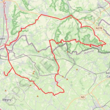 Chenestre ⇄ Vijlen GPS track, route, trail