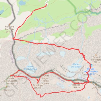 Le Taillon- Gabietous GPS track, route, trail