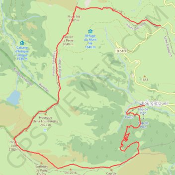 Pic du Lion - Mont Né GPS track, route, trail