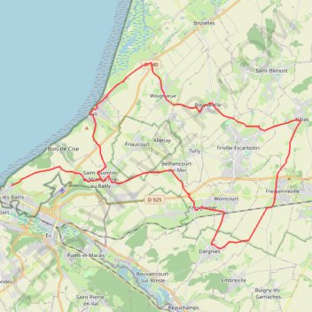 Falaises et bocage - Mers-les-Bains - Friville-Escarbotin GPS track, route, trail