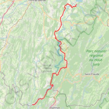 Grande Traversée des Lacs (Étape 2) - Doucier GPS track, route, trail