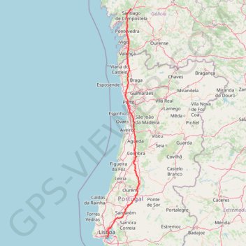 Camino Portugues Central GPS track, route, trail