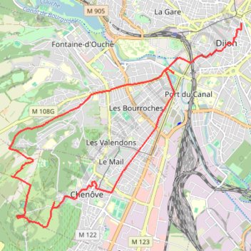 Plateau de chenôve GPS track, route, trail