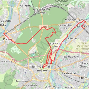 De Sartrouville à Poissy en passant par Saint Germain GPS track, route, trail