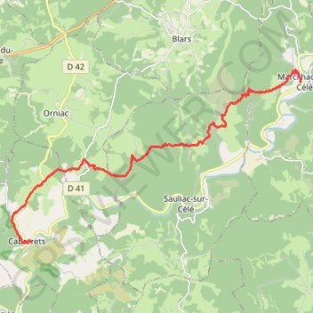 Marcilhac-sur-Célé - Cabreret - Chemin de Saint-Jacques-de-Compostelle GPS track, route, trail
