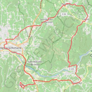 Les villages médiévaux - Vaison-la-Romaine GPS track, route, trail