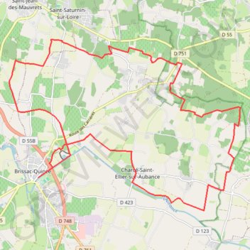 Côteaux du Layon - Aubance GPS track, route, trail