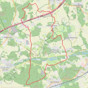 Autour de Saint-Maurice-Montcouronne - Vaugrigneuse GPS track, route, trail