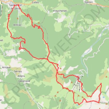Trail des Crêtes du Mont Fourcat au Saint-Barthélemy GPS track, route, trail