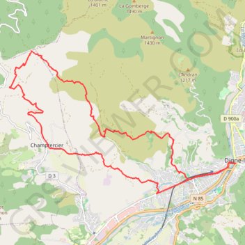 Les Sources du Rouveyret GPS track, route, trail