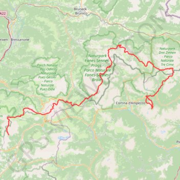 Dolomites GPS track, route, trail