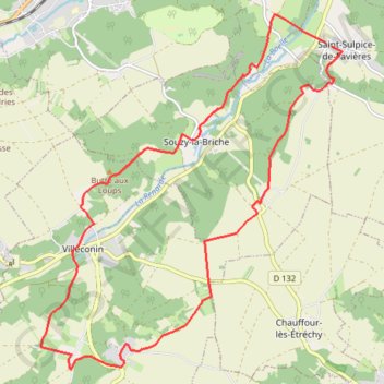 Saint Sulpice boucle Villeconin GPS track, route, trail