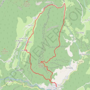 Tour de la roche Veyrand GPS track, route, trail