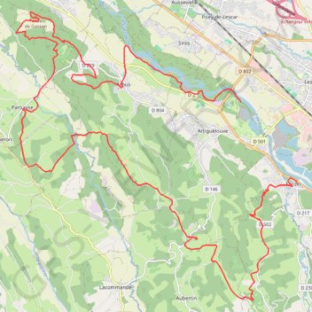 Rando des sangliers - Laroin GPS track, route, trail