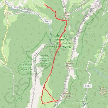 Passage de l'Aulp du Seuil (38) GPS track, route, trail