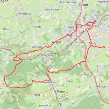 Rando Hoëgne Vesdre Verviers GPS track, route, trail