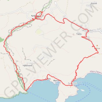 Les gorges d'Aradena GPS track, route, trail
