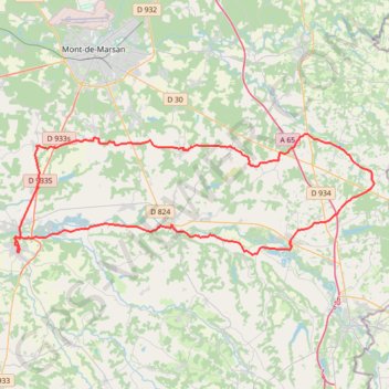 Hontanx, Saint Sever, Haut Mauco, Bascon GPS track, route, trail