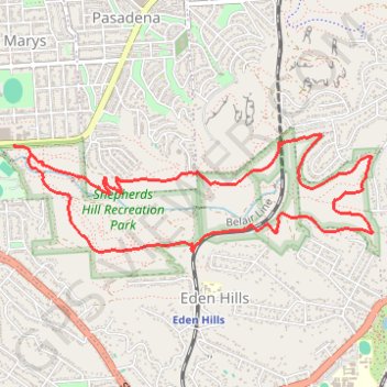 Shepherds Hill Recreation Park - Waitparinga Reserve GPS track, route, trail