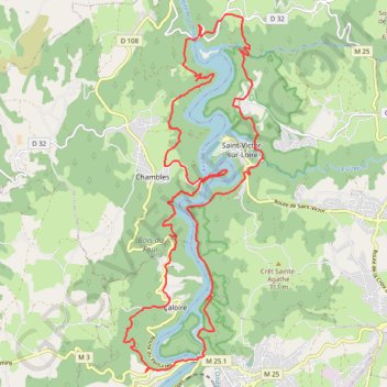 Gorges de la Loire GPS track, route, trail