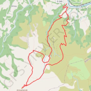 Artzamendi-plateau vert-canyon GPS track, route, trail